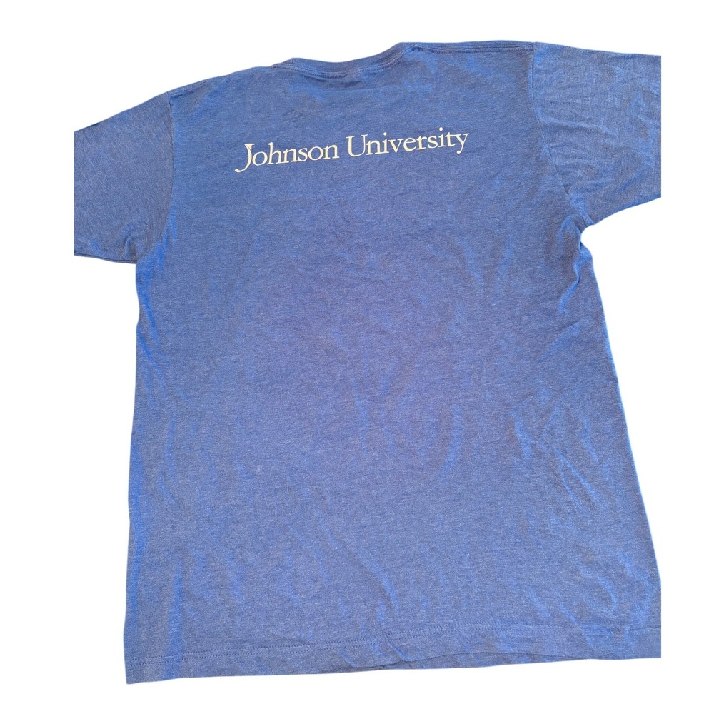 JUKXTN Graphic T-Shirt Blue  Short Sleeve Crew Neck Tee - Picture 5 of 6